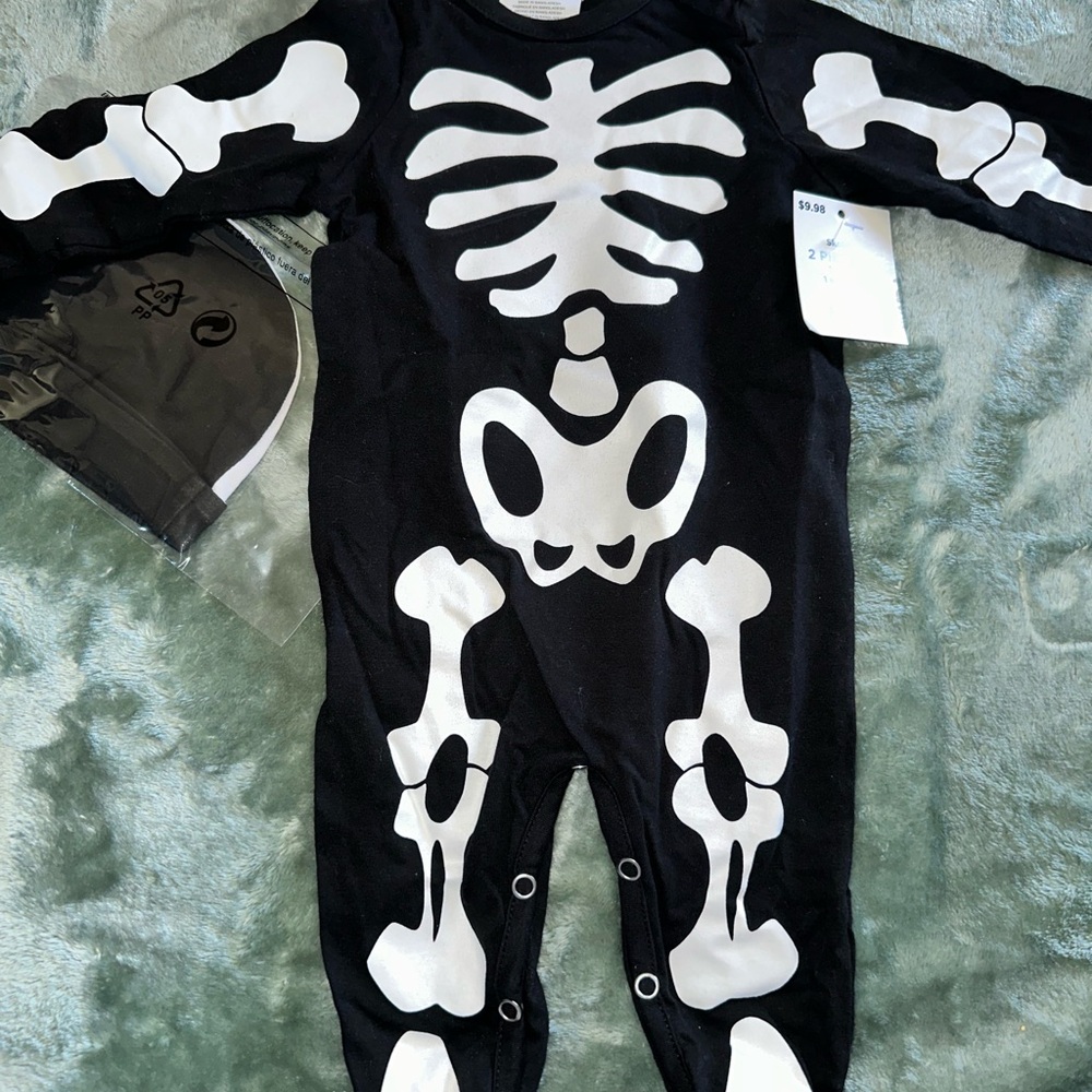 Rubie's Black and White Skeleton Halloween Costume